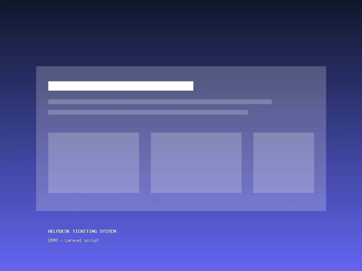 Helpdesk Ticketing System