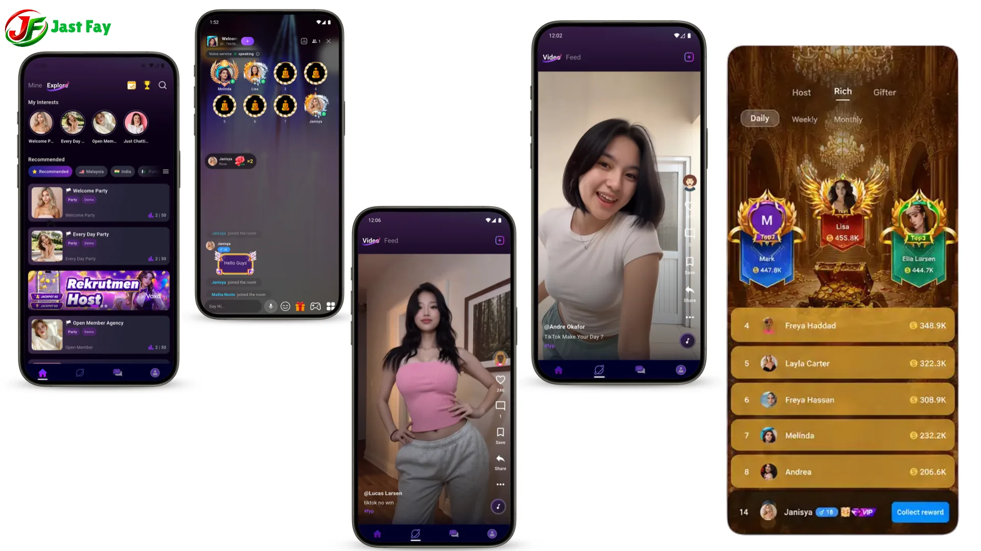 Audio Party Room, Live Streaming & Voice Chat App with Admin Panel